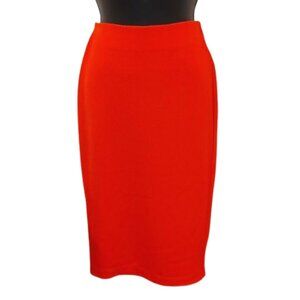 Kardashian Kollection "Vintage Orange" High-Waist Crepe Pencil Skirt- Sz. Sm